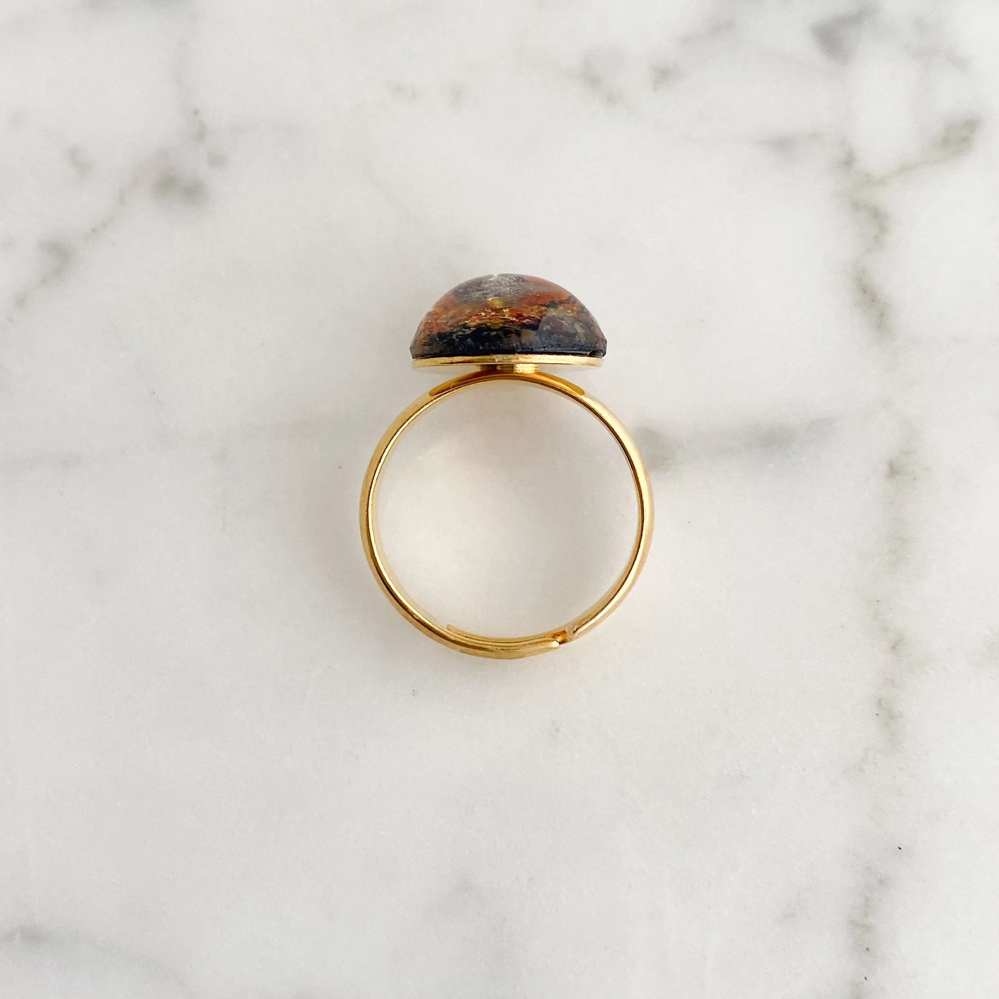 ROLAND gold and fire opal ring