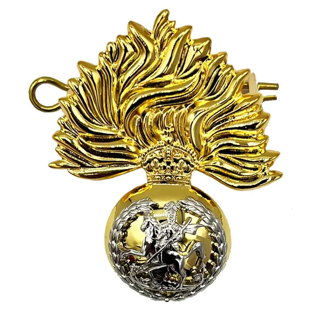 Royal Regiment of Fusiliers Beret Cap Badge with Kings Tudor Crown