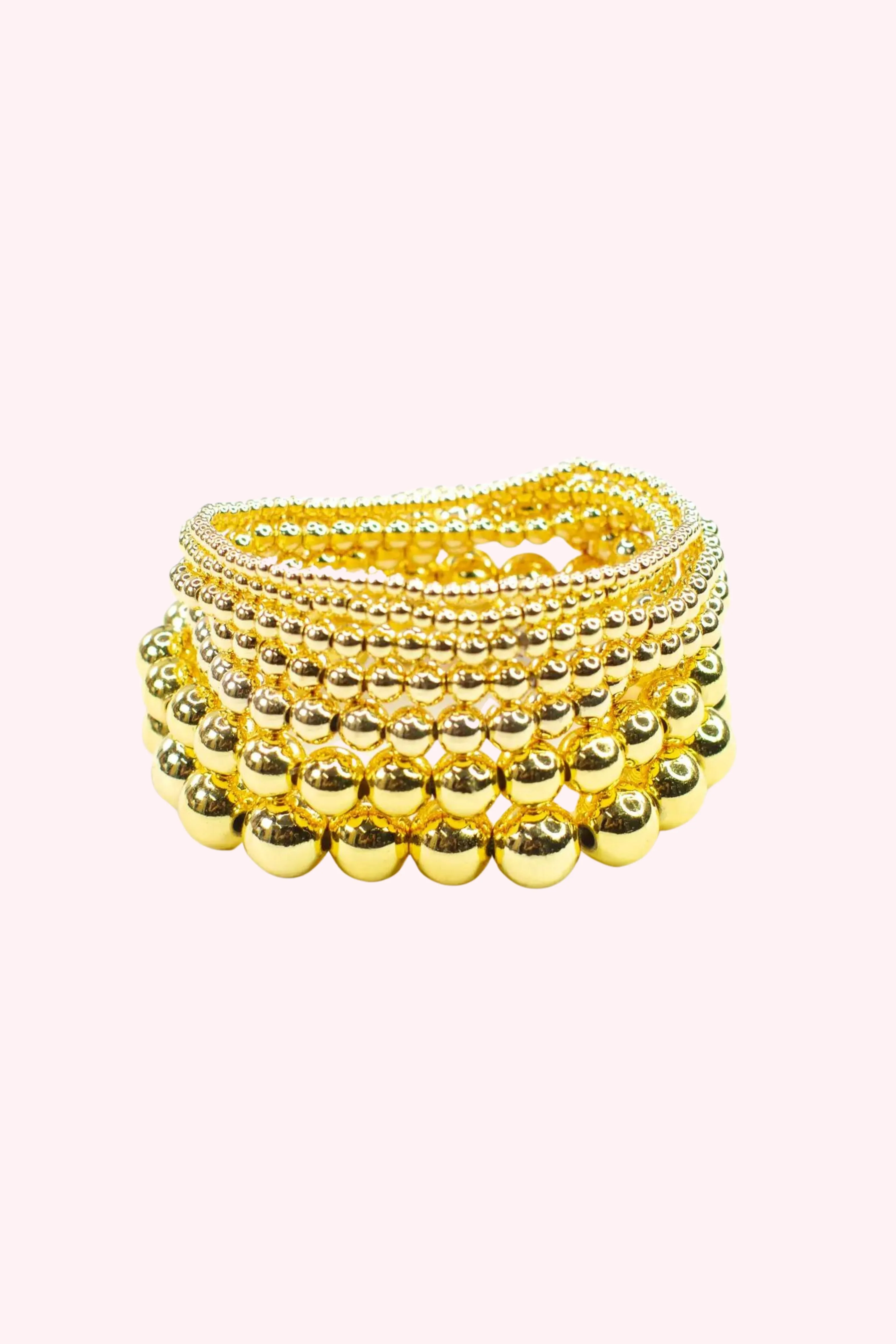 Savvy Bling: Gold Bead Bracelet