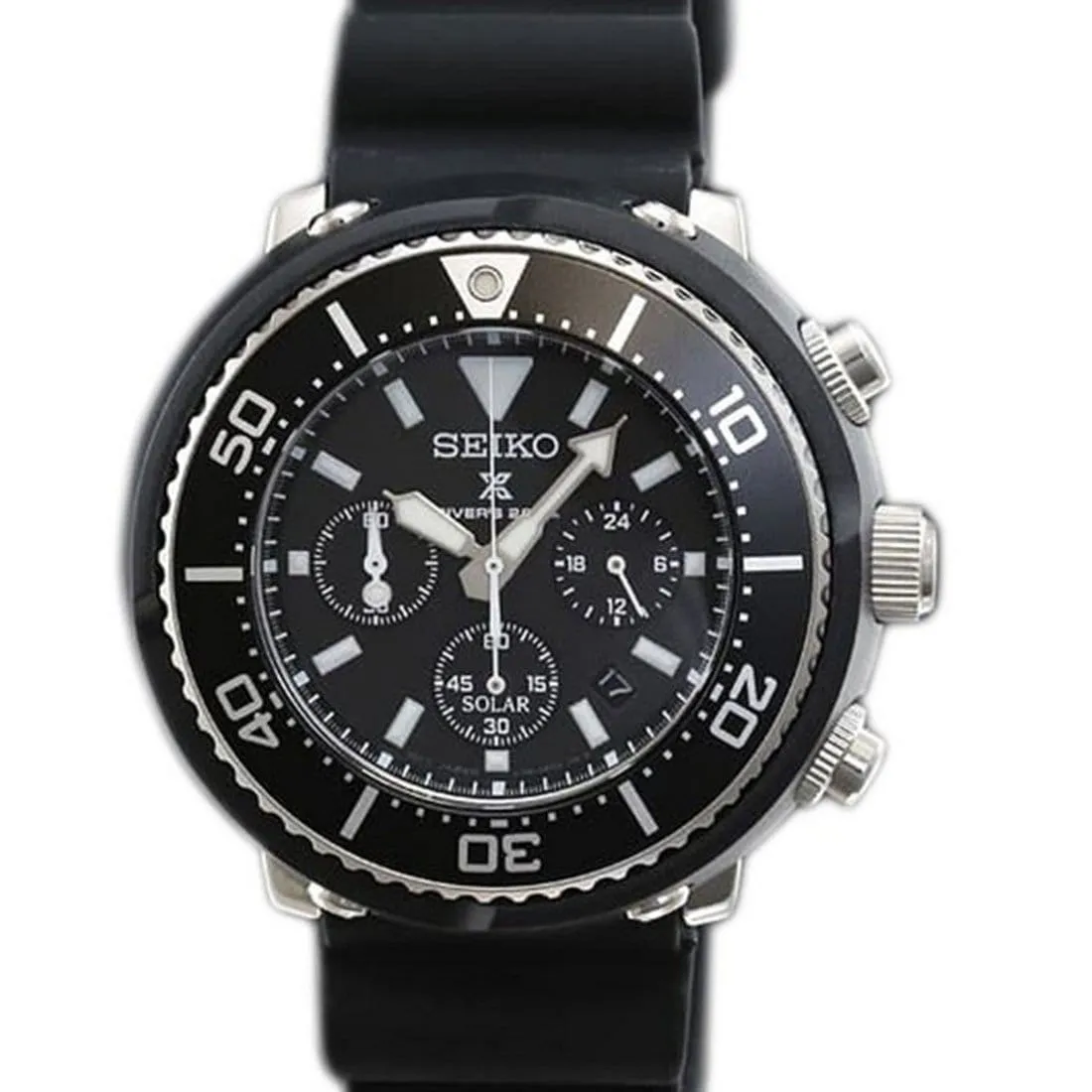 SBDL037 Seiko Prospex Solar 200M Rubber Strap Date Mens Dive Watch