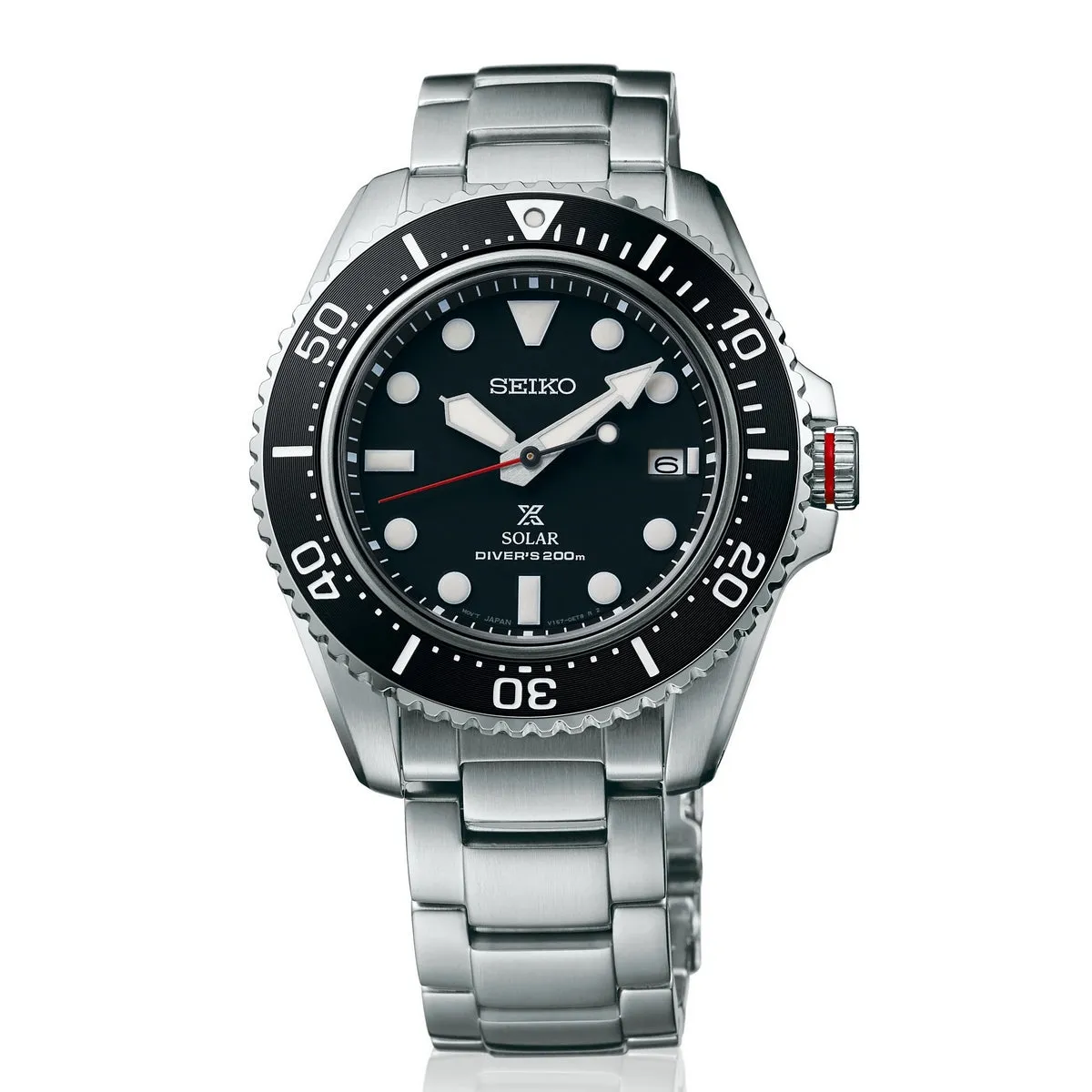 seiko prospex solar divers black dial watch