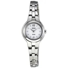 Seiko SUP023P1 Women's Dress Solar Silver Dial Steel Bracelet Watch