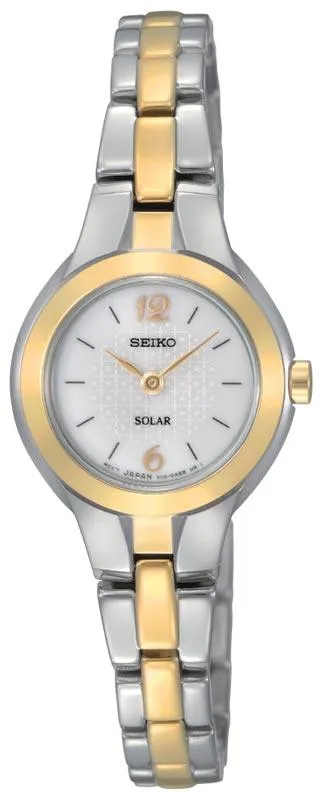 Seiko SUP024 Women's Two Tone White Dial Stainless Steel Watch
