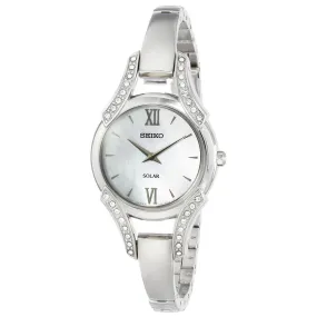 Seiko SUP213 Women's Core Solar Mother of Pearl Dial Steel Bracelet Power Reserve Watch