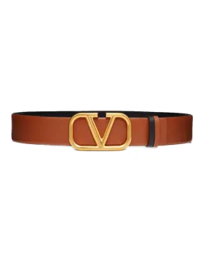 Selleria and Nero Reversible V Logo Belt