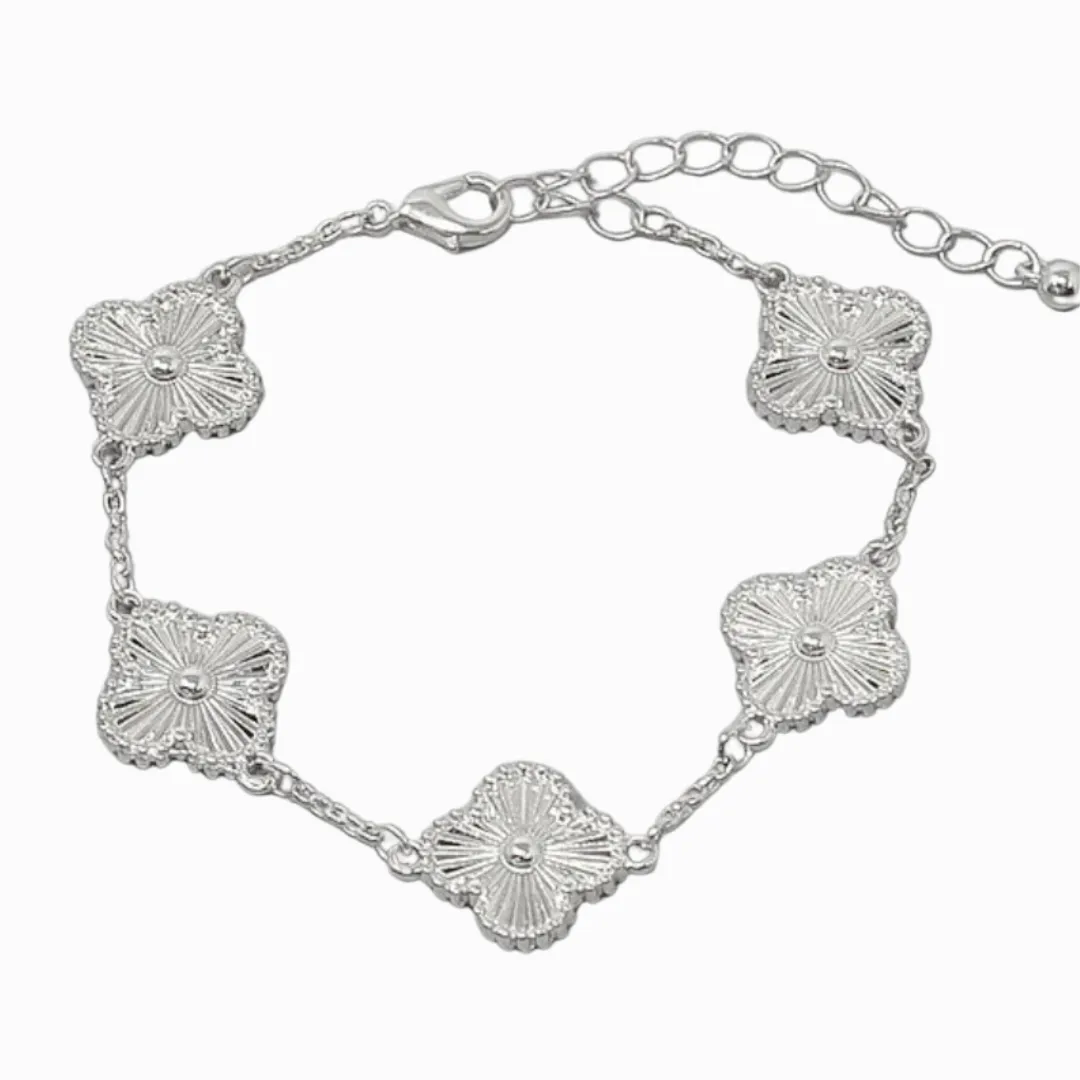 Shimmering Clover Charm Bracelet