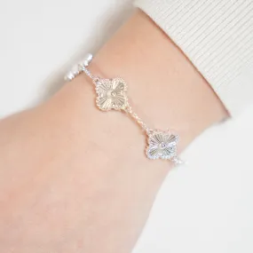 Shimmering Clover Charm Bracelet