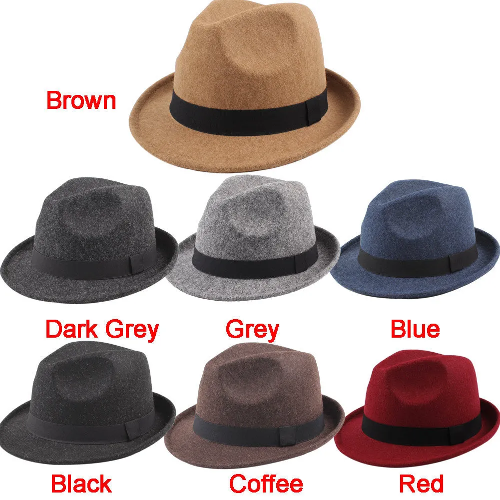 Sidiou Group Wide Brim Hat Jazz Cap Unisex Sun Hat Solid Beach Hat