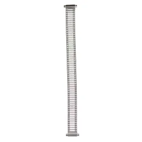 Stainless Steel Silver Tone Shiny Finish Expansion Watch Band - 11mm Width