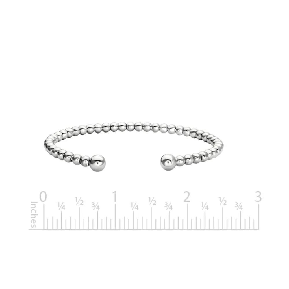 Sterling Silver Beaded Cuff Bracelet