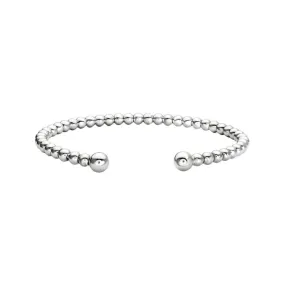 Sterling Silver Beaded Cuff Bracelet