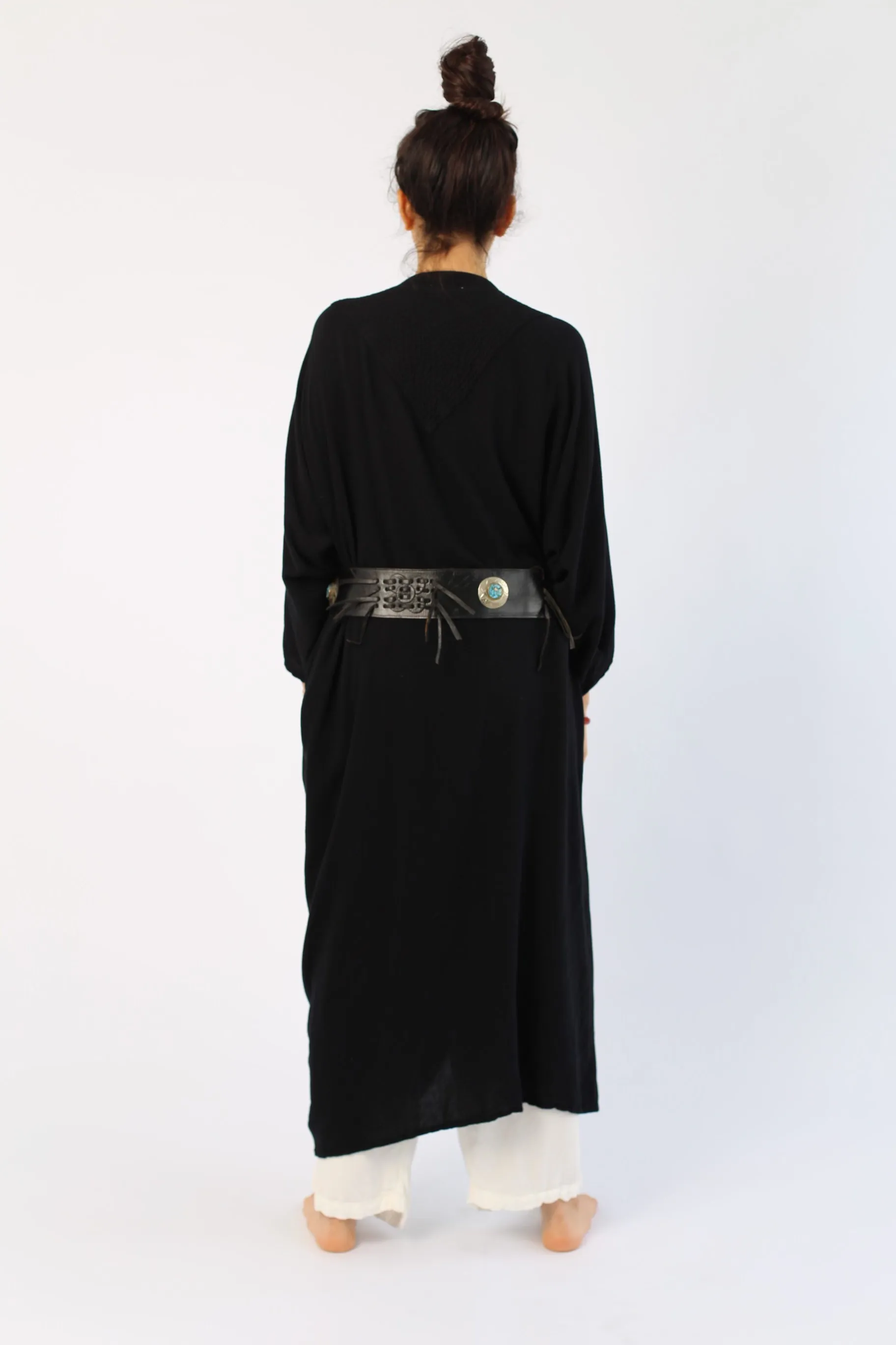 Stone Fringe Leather Belt