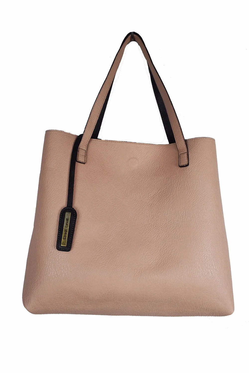 Street Level Pewter/Nude Reversible Tote