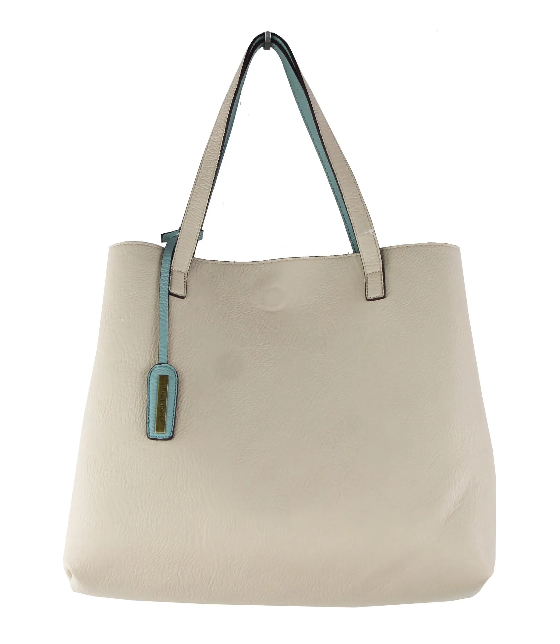 Street Level Reversible Tote Sage/Ivory