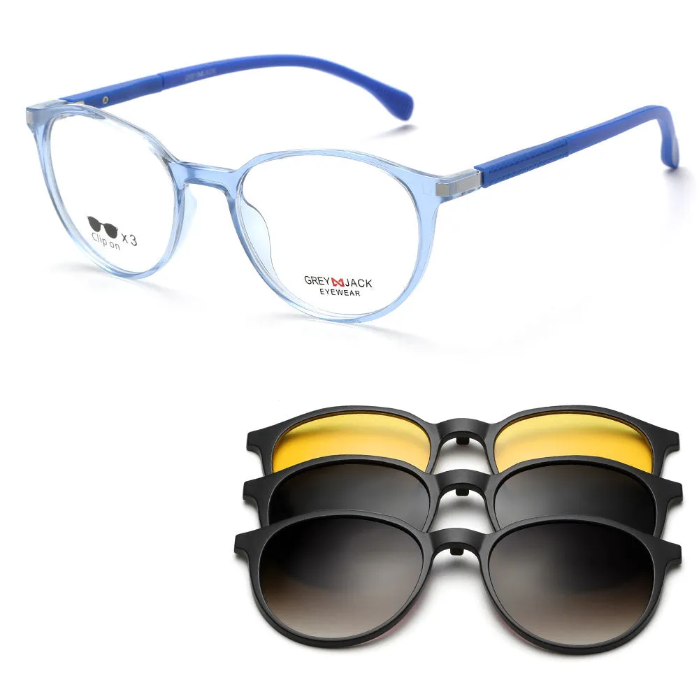 Strong and Durable TR90 Clip On Glasses with Spring Hinge 10015