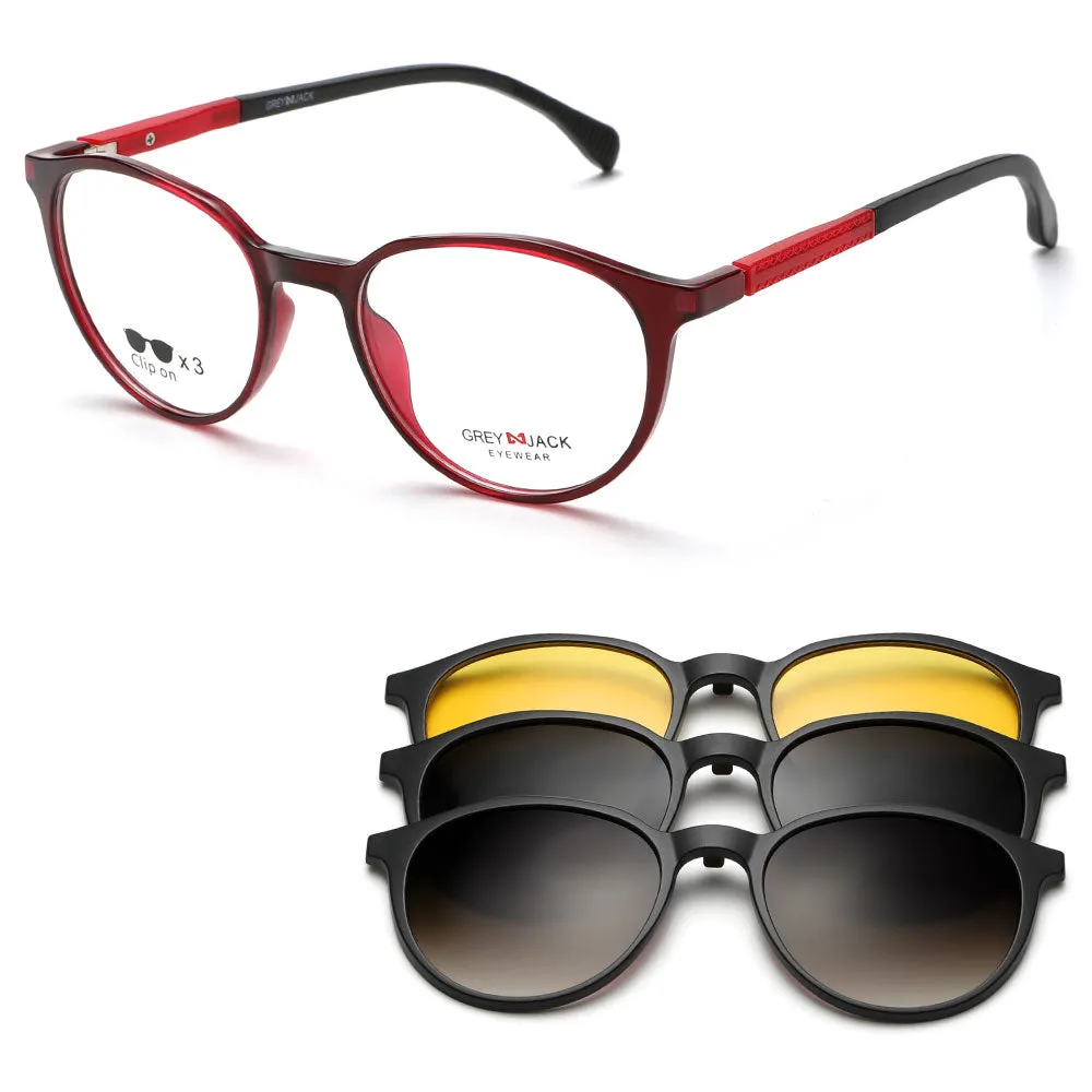 Strong and Durable TR90 Clip On Glasses with Spring Hinge 10015