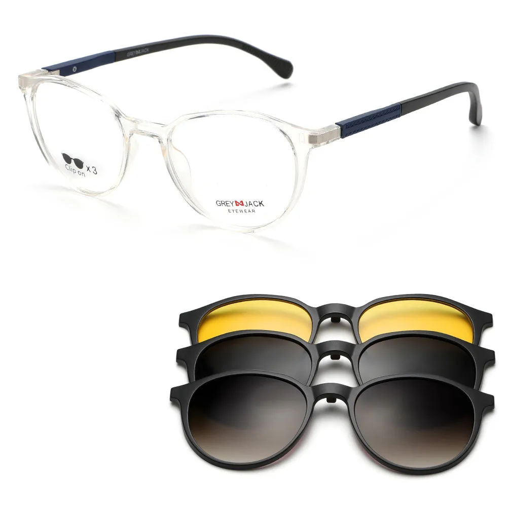 Strong and Durable TR90 Clip On Glasses with Spring Hinge 10015