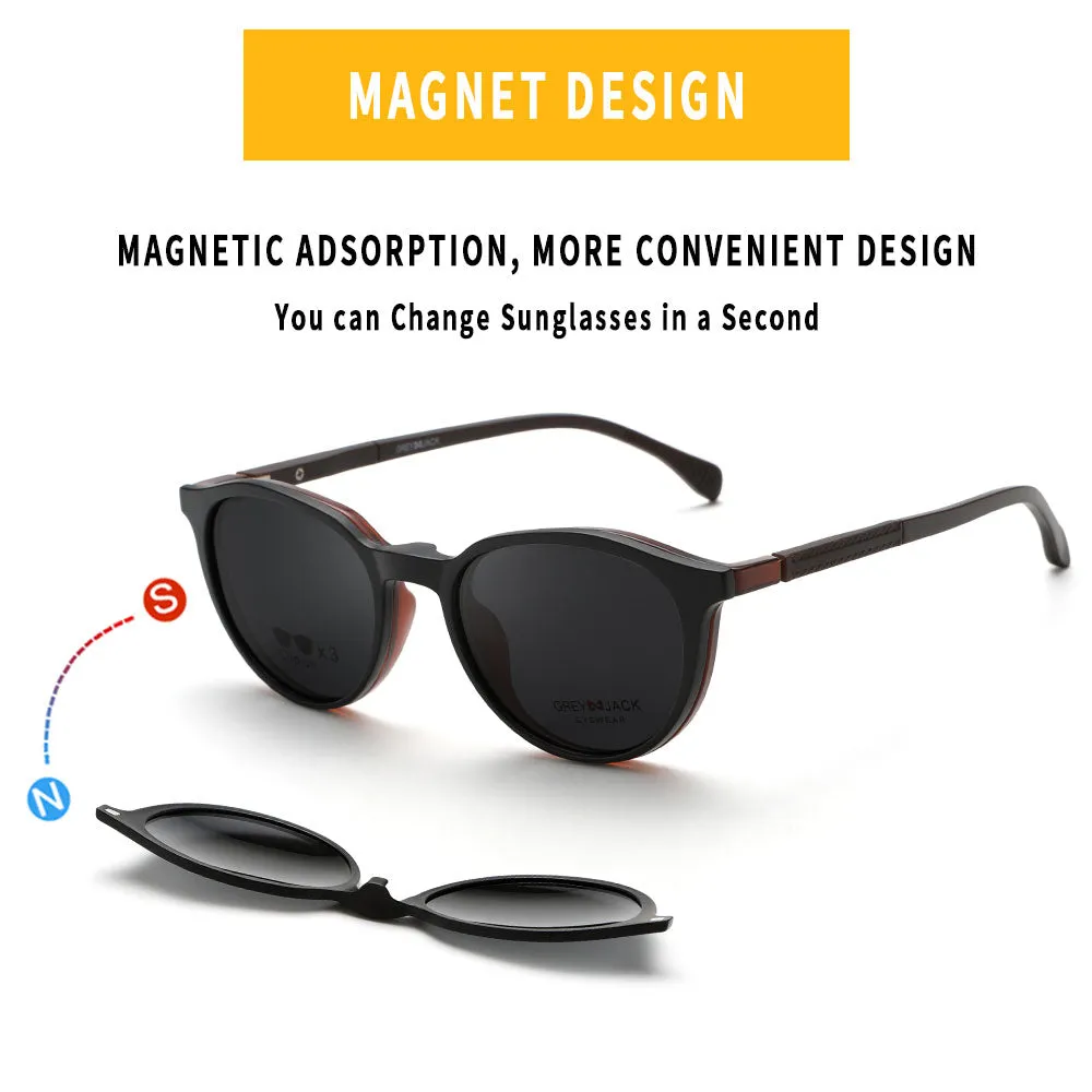 Strong and Durable TR90 Clip On Glasses with Spring Hinge 10015