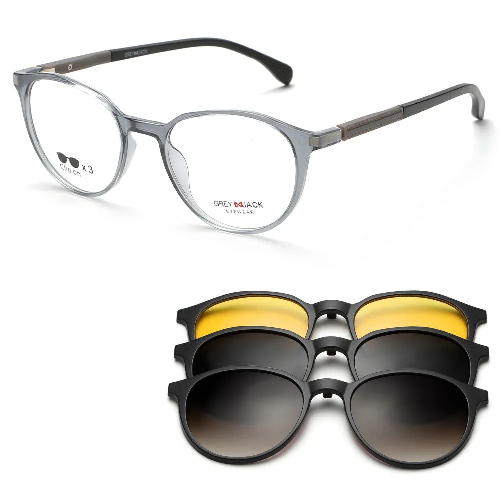 Strong and Durable TR90 Clip On Glasses with Spring Hinge 10015