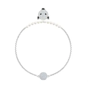 Swarovski Women's Bracelet - Polar Bestiary Rhodium Plated White Pearls | 5493706