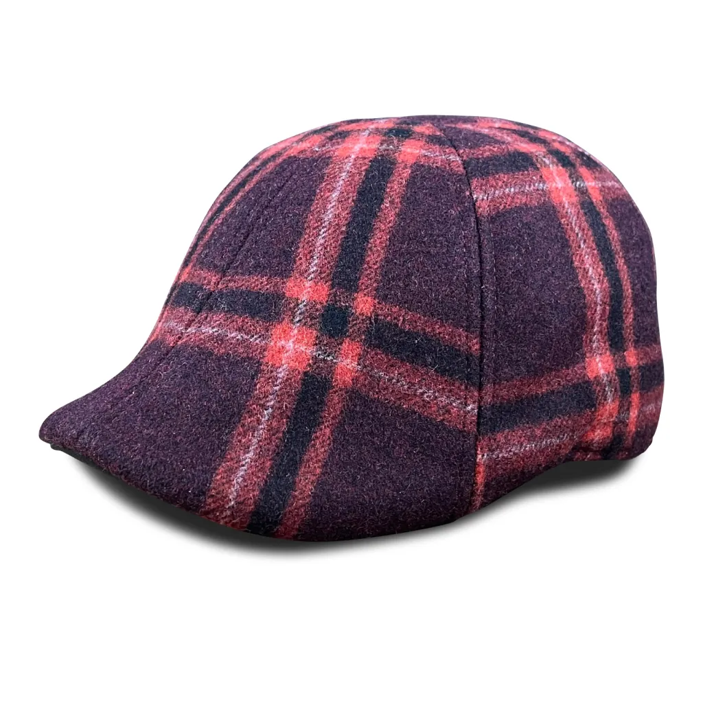 The Brawn Boston Scally Cap - Red Plaid