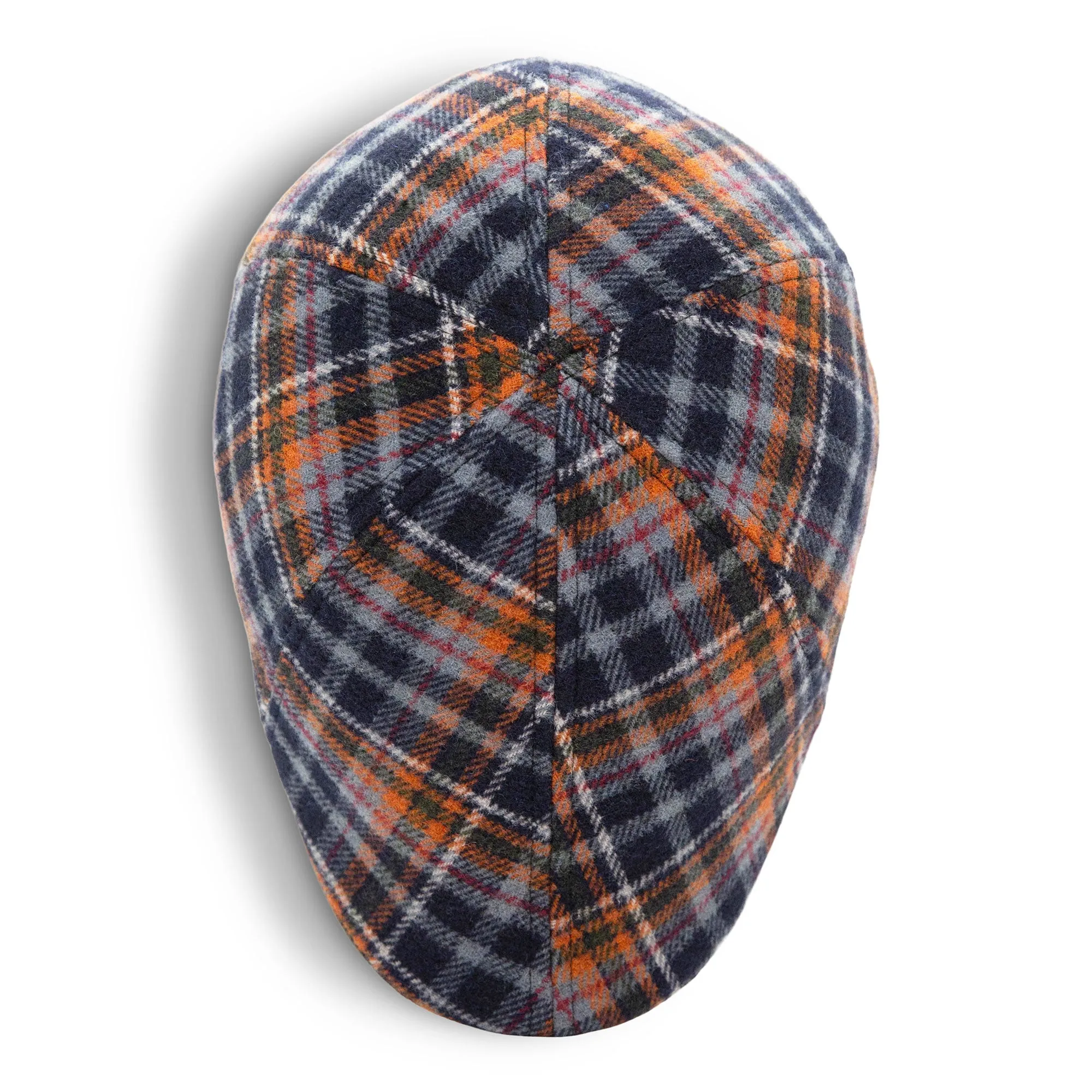 The Underdog Boston Scally Cap - Triumph Orange Plaid