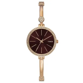 TIMEX Fria Women Brown Round Analog Watch - TWEL18403