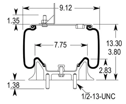 TORQUE Air Spring Bag for Kenworth (Replaces Firestone 9616)