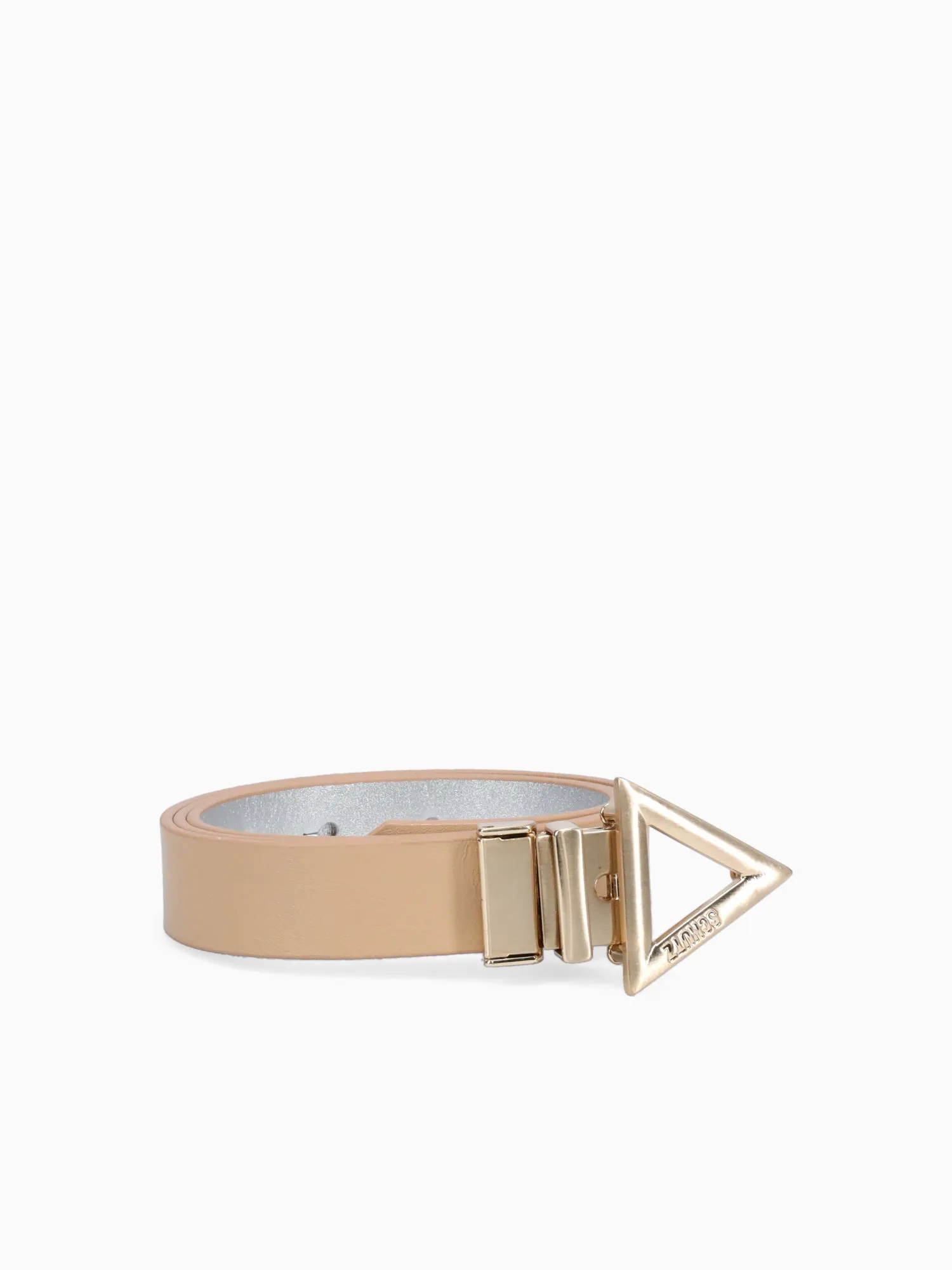 Tri Reversible Belt Light Nude   Prata