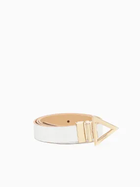 Tri Reversible Belt Light Nude   Prata