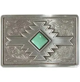 Turquoise Aztec Belt Buckle