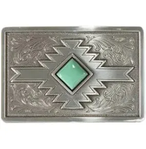 Turquoise Aztec Belt Buckle