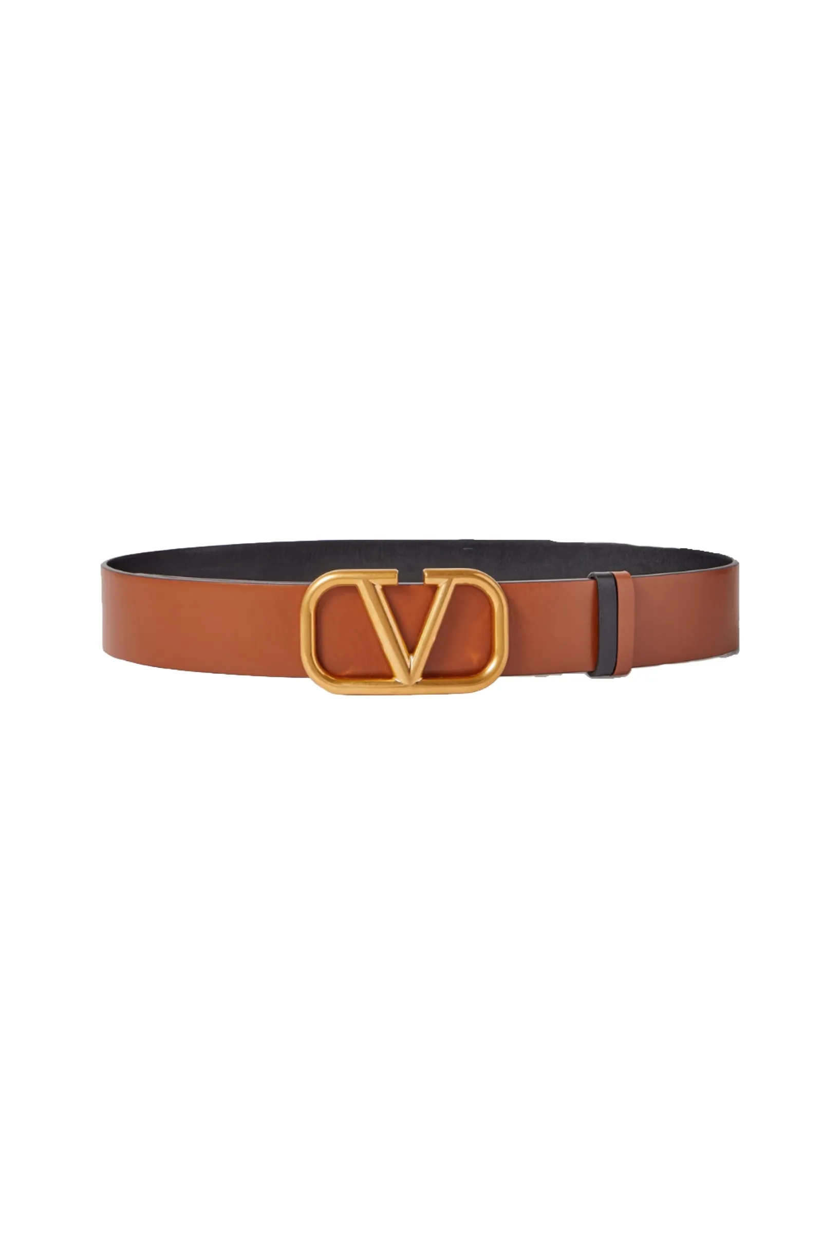 Valentino Garavani VLOGO Reversible Leather Brown/Black Belt