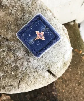 Velvet Ring Box in Frosted Blueberry