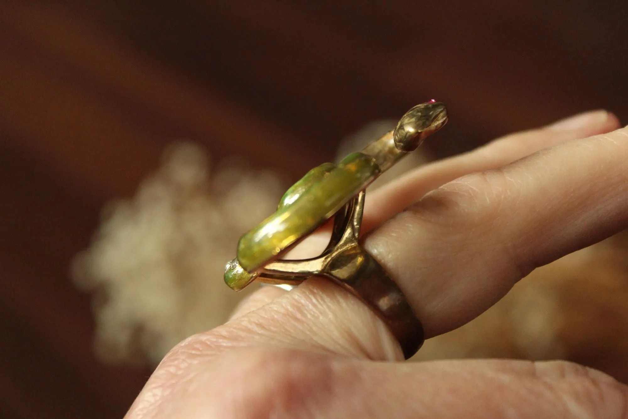 Vintage Betsey Johnson Snake Statement Ring