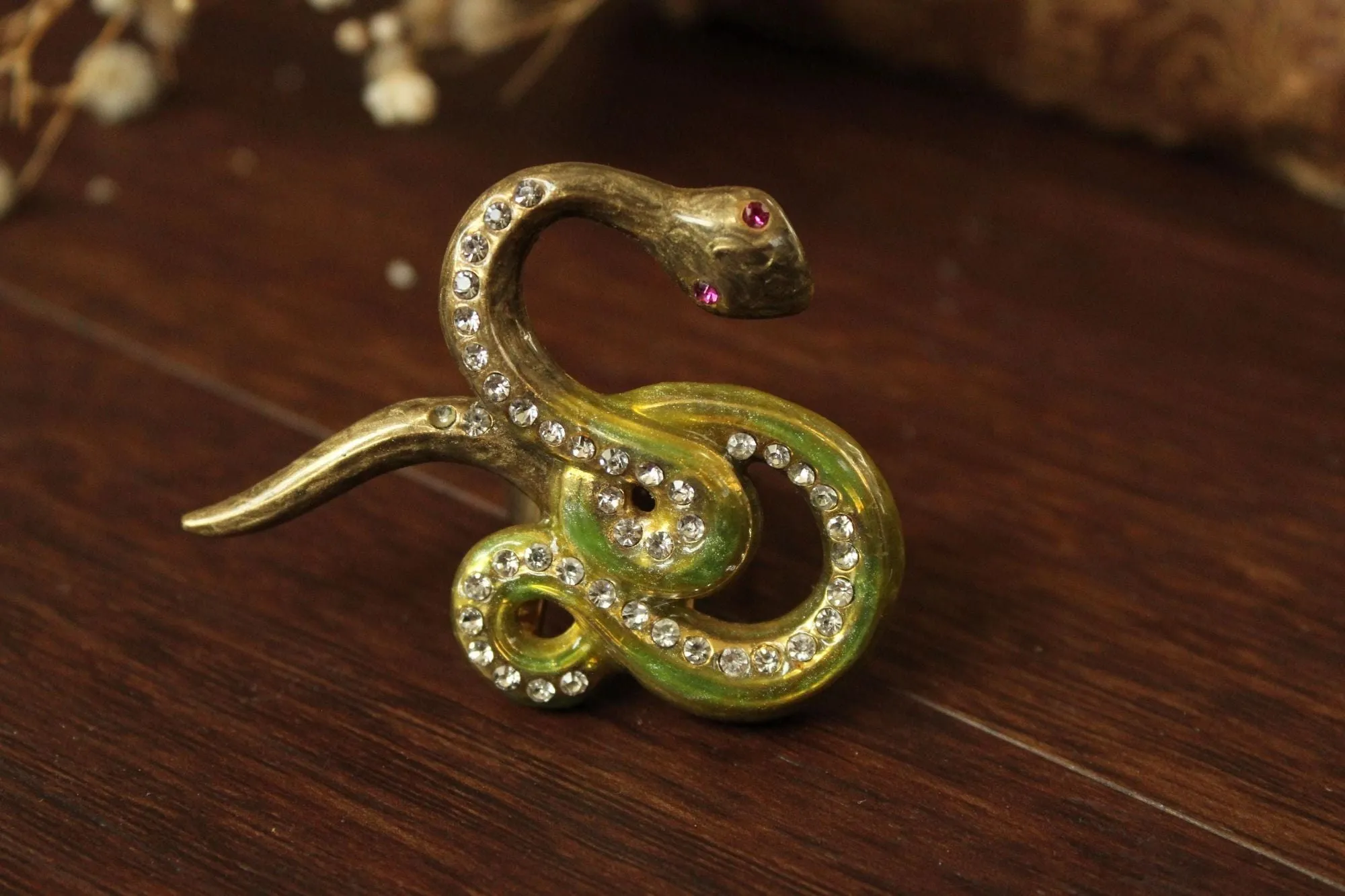 Vintage Betsey Johnson Snake Statement Ring