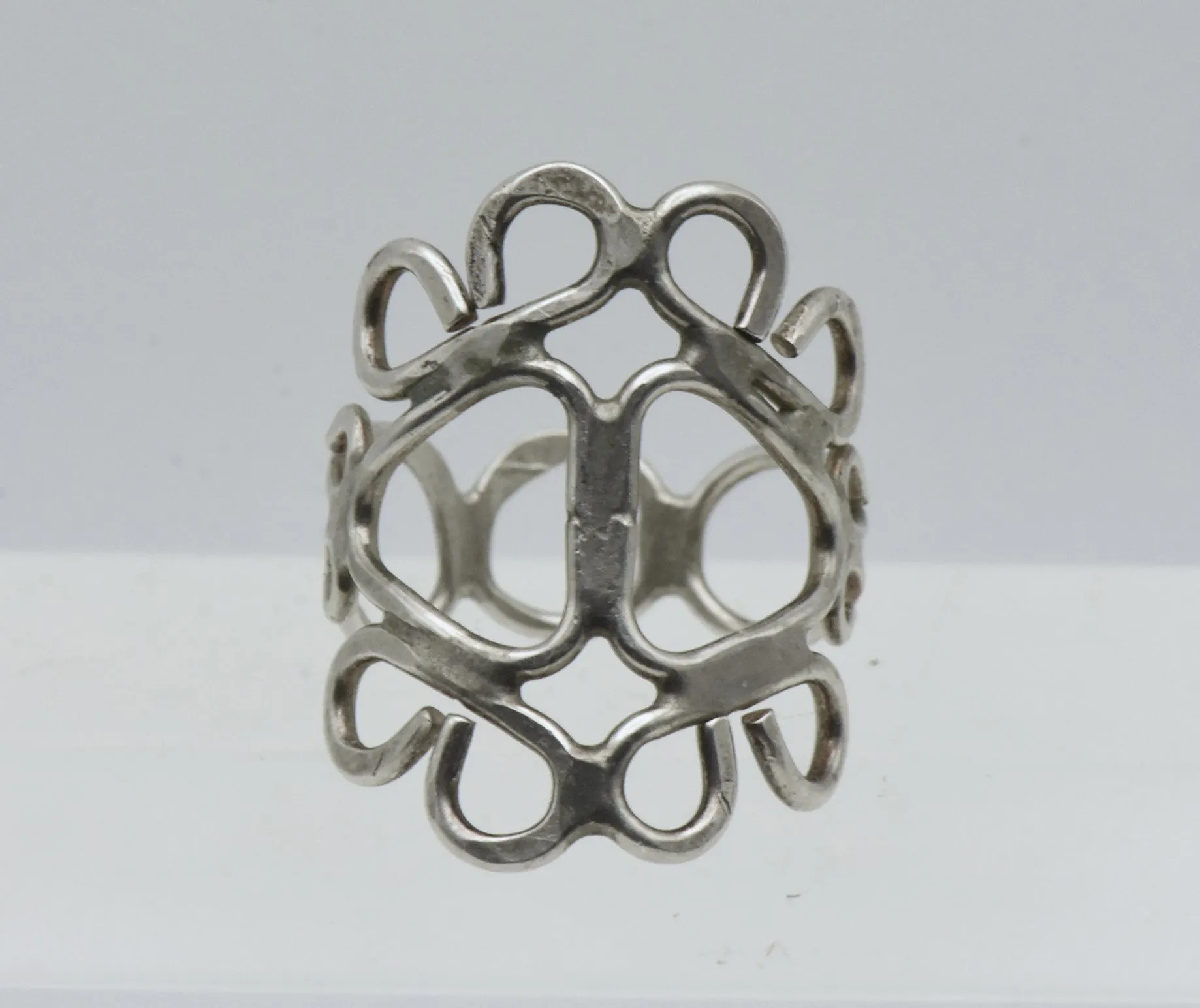Vintage Handmade Sterling Silver Finger Ring - Size 6.25