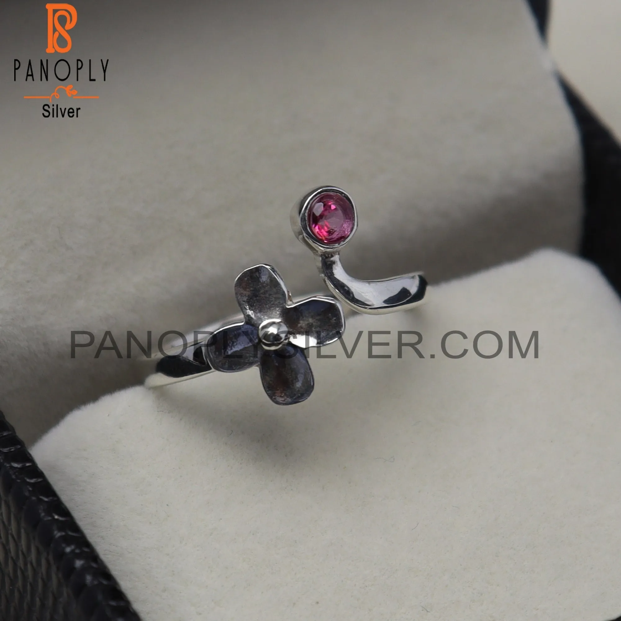 Vintage Pink Topaz Engagement Floral Beauty Rings