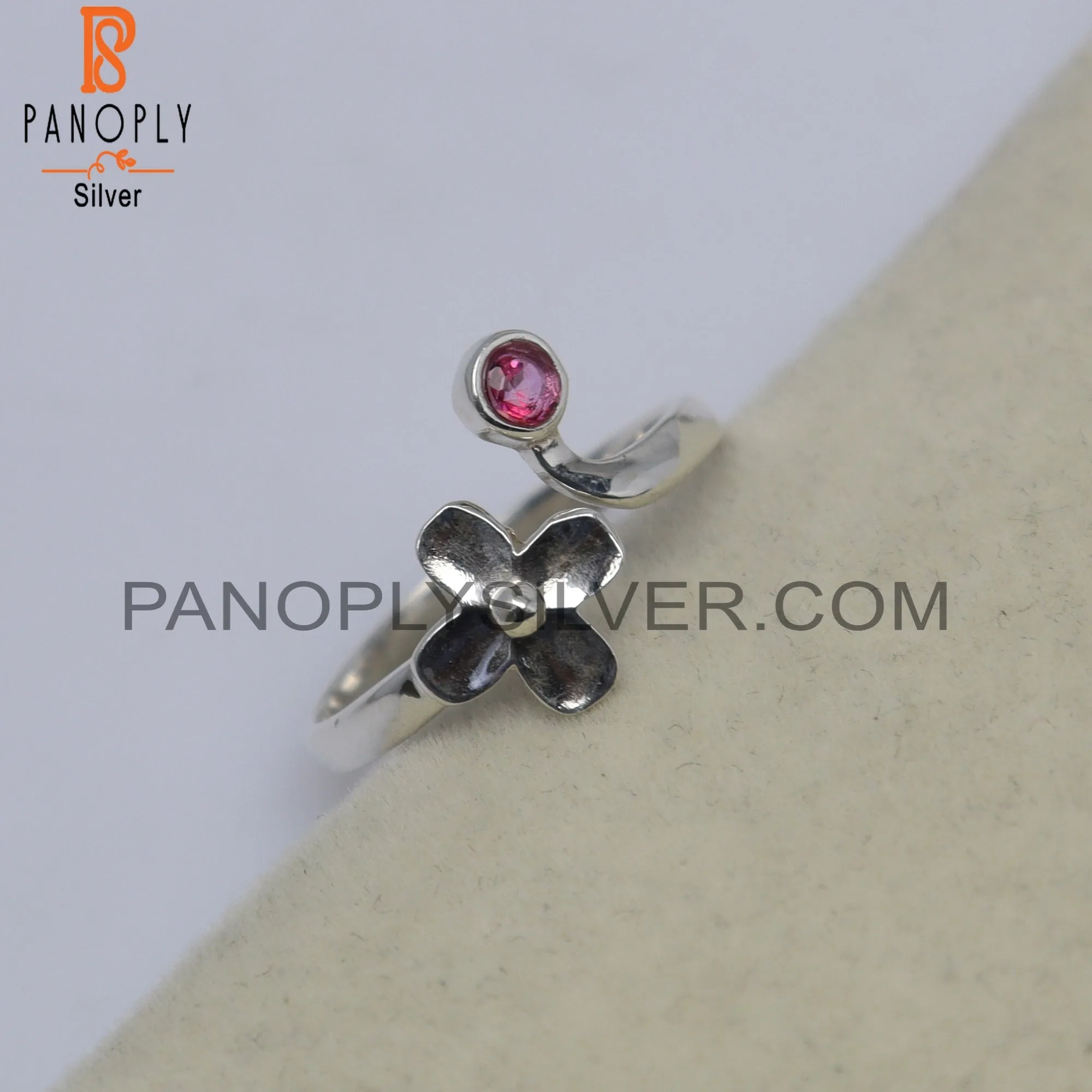 Vintage Pink Topaz Engagement Floral Beauty Rings