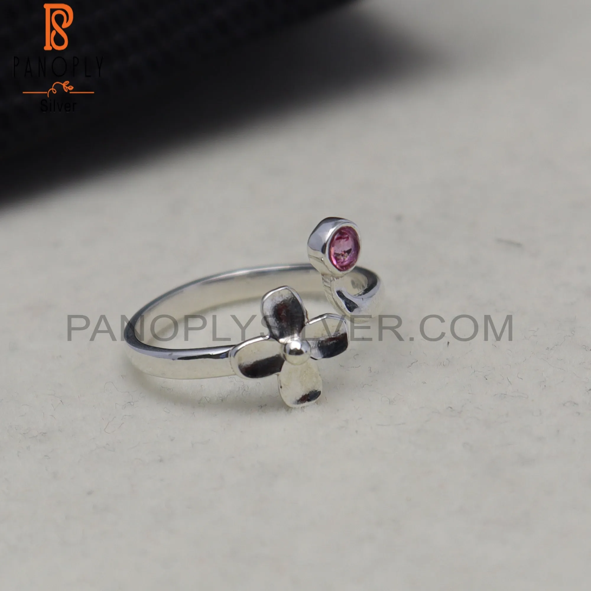 Vintage Pink Topaz Engagement Floral Beauty Rings