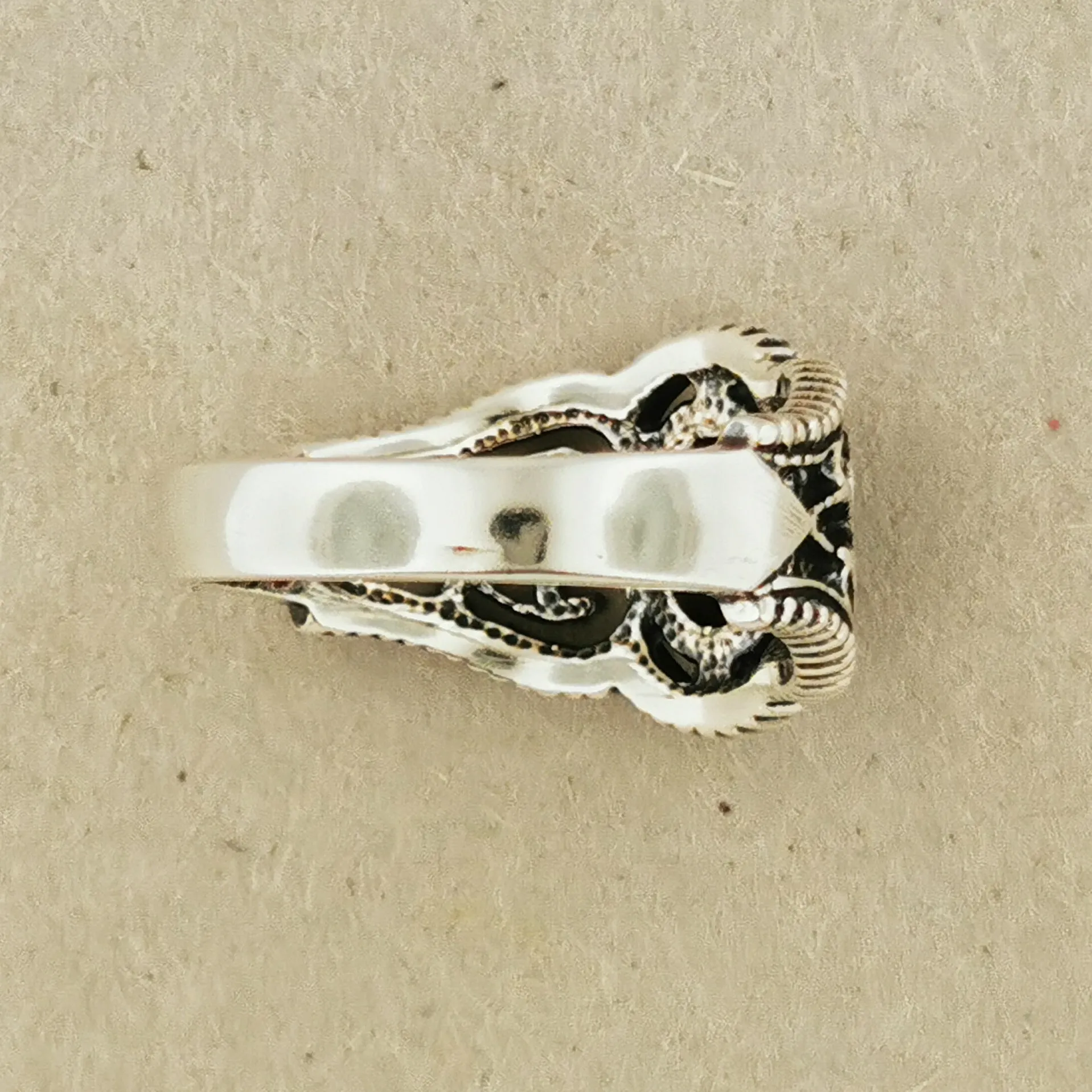 Vintage Style Filigree Ring with Gemstone in Sterling Silver