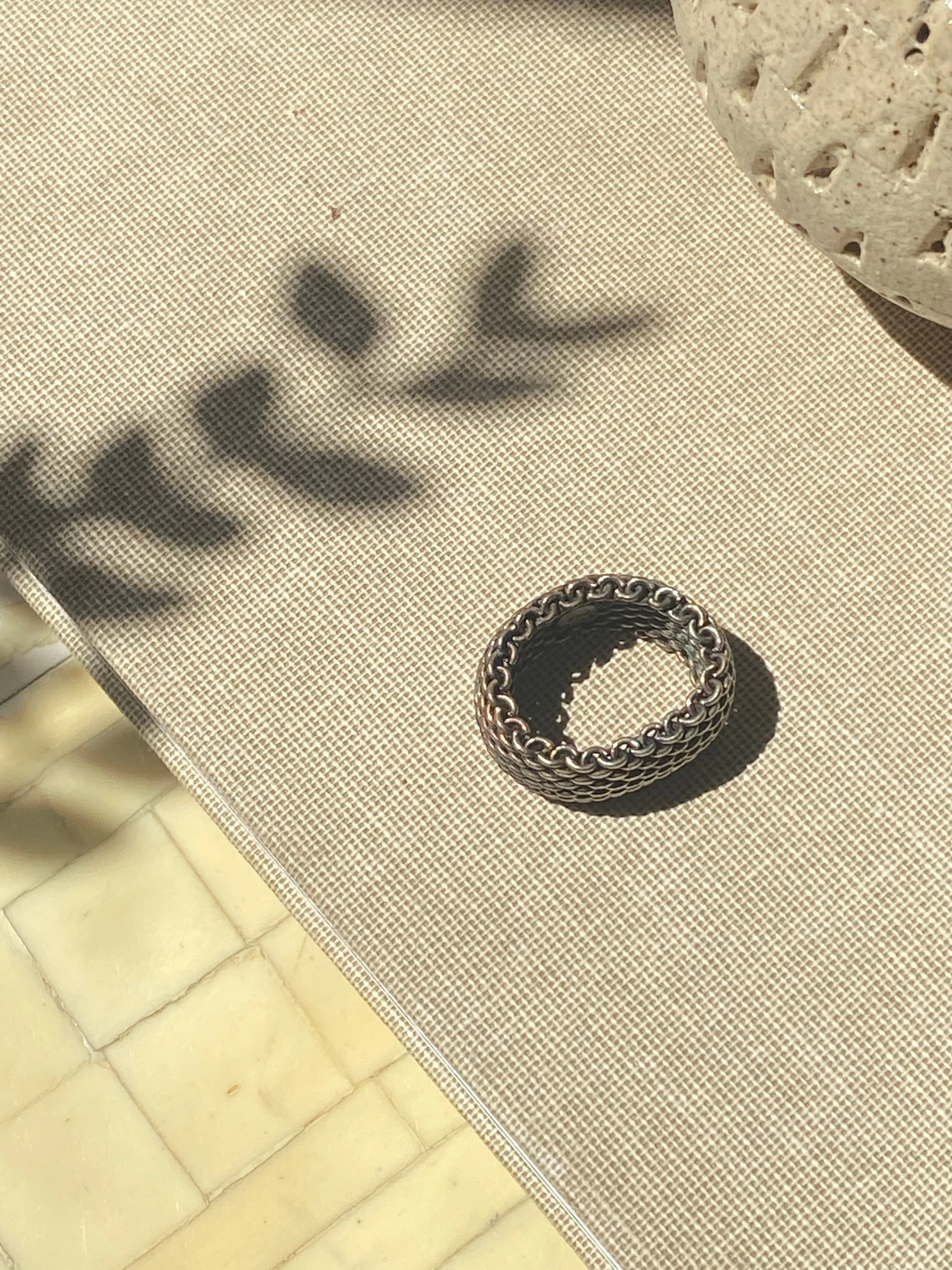 Vintage Tiffany Mesh Silver Ring