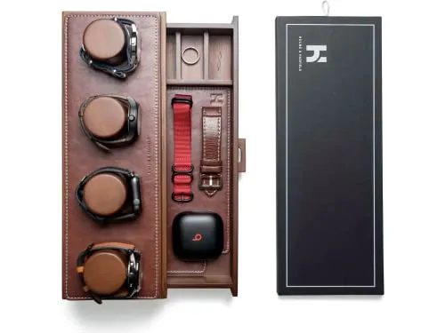 Watch Case Vegan Leather Padding - Rustic Brown