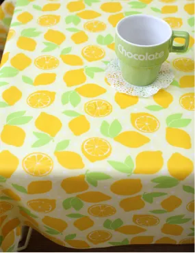 Waterproof Fabric Lemons on Yellow By the Yard 39425