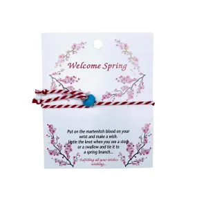 Welcome Spring Card Bracelet: Fresh Beginnings, Handmade 