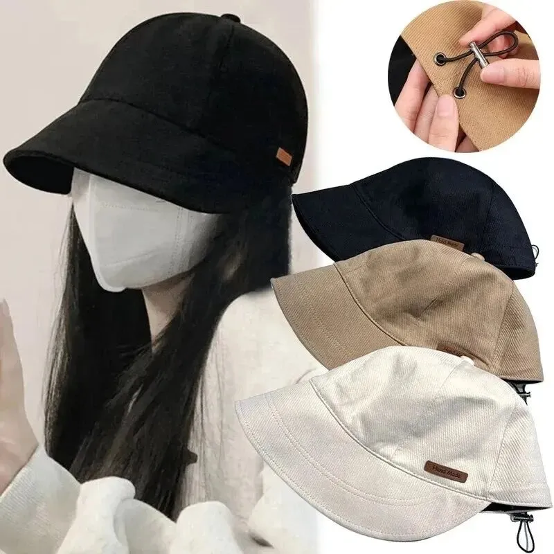 Women's Foldable Wide-Brim Sunhat - UV Protection Cotton Beach Bucket Hat