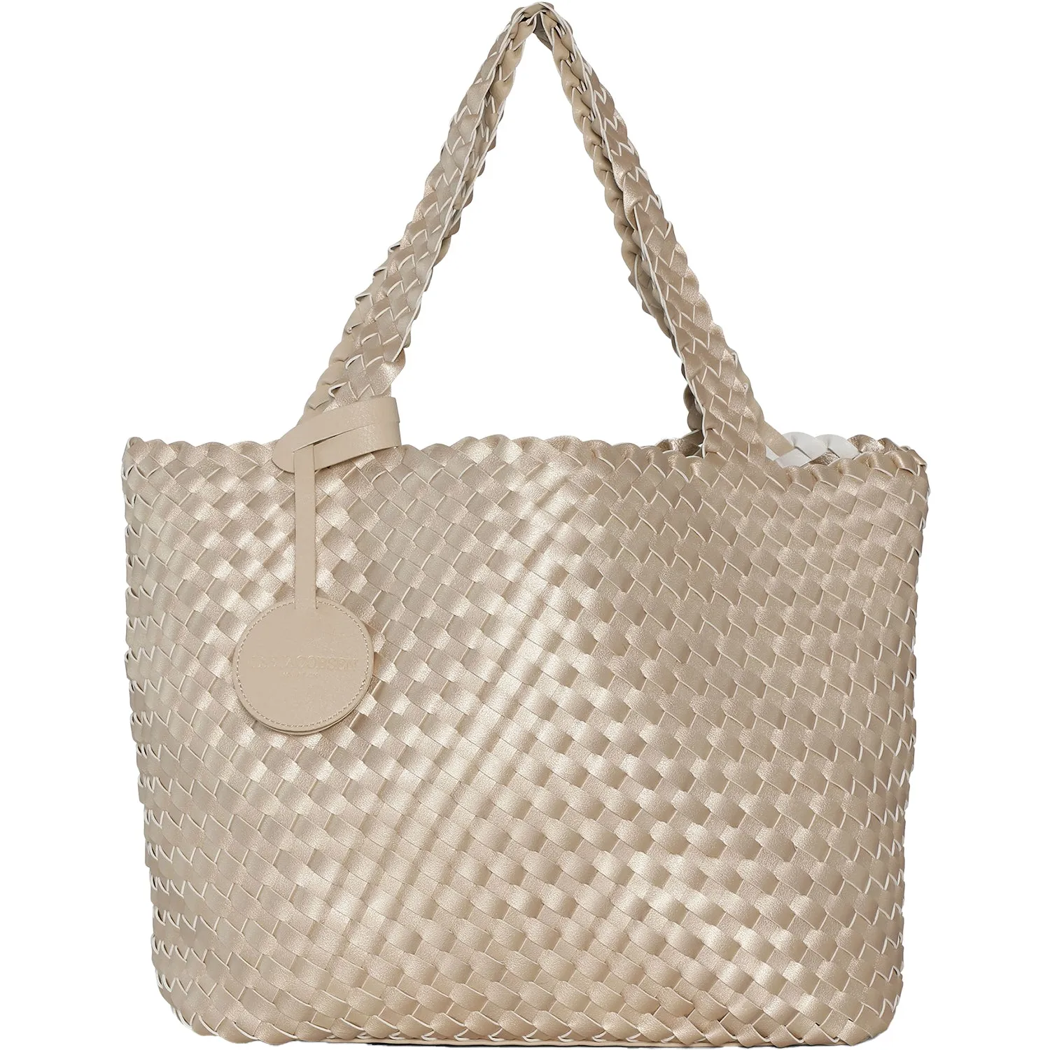 Women's Ilse Jacobsen Bag 08 Graphics Reversible Shopper Ivory/White Synthetic