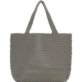 Women's Ilse Jacobsen Bag 08 Reversible Shopper Falcon/Eggwhite Synthetic