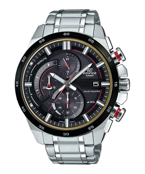 WW0084 Casio Edifice Solar Chronograph Stainless Steel Chain Watch EQS-600DB-1A4UDF