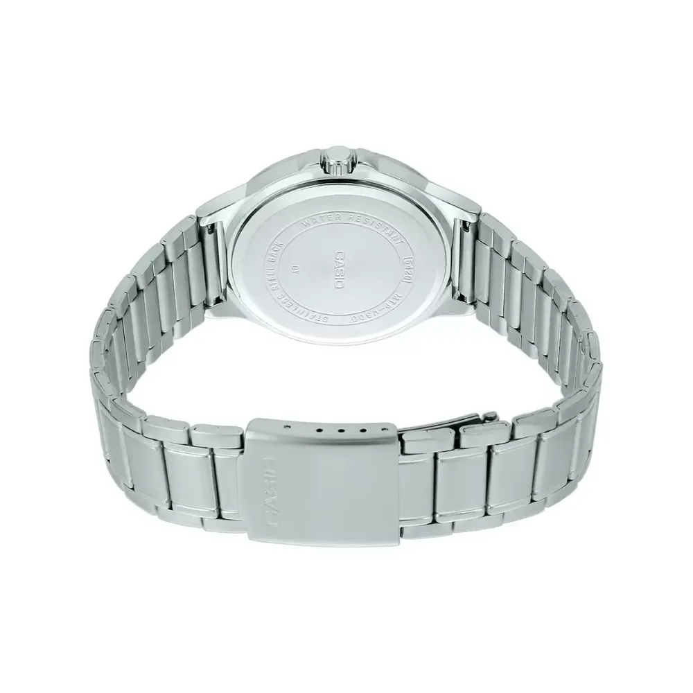WW0154 Casio Enticer Multifunction Silver Chain Watch MTP-V300D-7AUDF